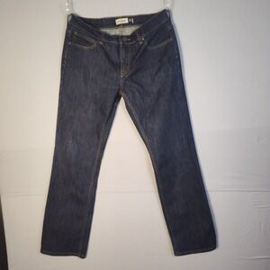 Anchor Blue Low Rise Slim Jeans Dark Wash Denim W33 L32 Mens Womens 33x29